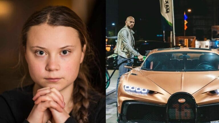 Greta Thunberg "se burla" de genitales de luchador Andrew Tate por contaminar