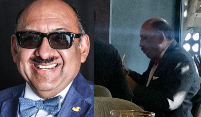 El periodista que fue captado comiendo en un lujoso restaurante de Polanco