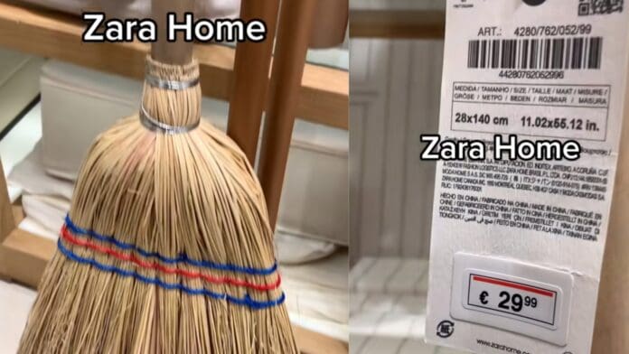 VIDEO: Vende Zara Home escoba de mercado en 600 pesos