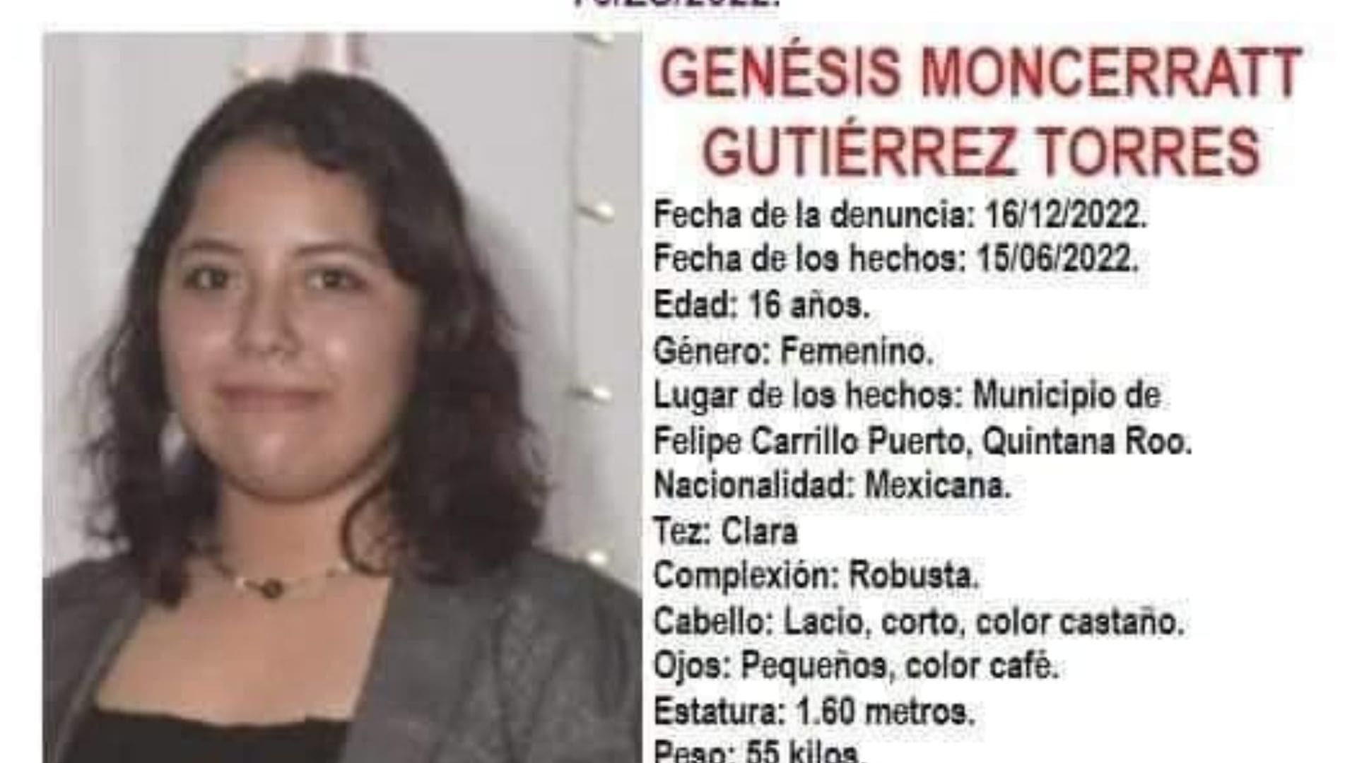 Activan ficha de búsqueda por desaparición de adolescente en Felipe Carrillo Puerto; van más de 10 en las últimas semanas