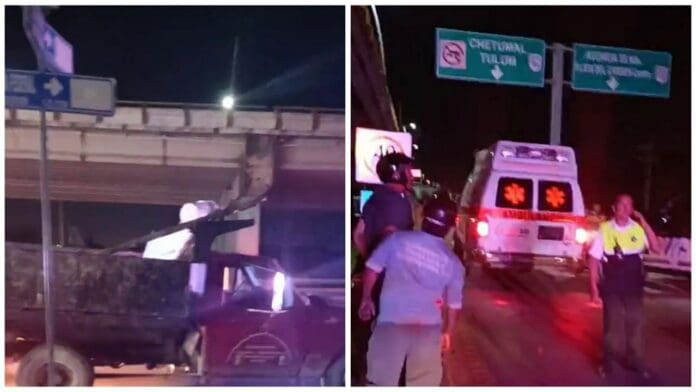Detienen a conductor responsable de fuerte accidente en la Avenida CTM de Playa del Carmen