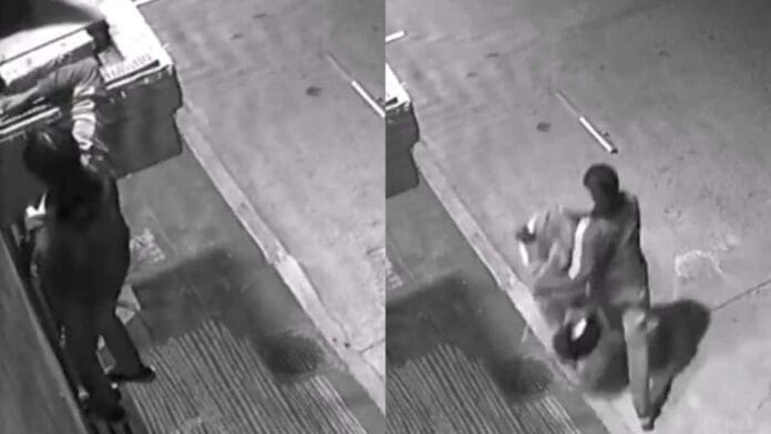 Captan a un hombre robando arreglos navideños en Edomex