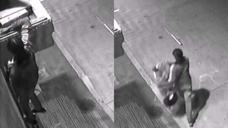 Video: Captan a un hombre robando arreglos navideños en Edomex