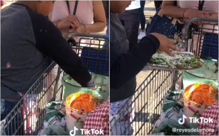 VIDEO: Niño se hace viral por vender tlayudas en calles de CDMX