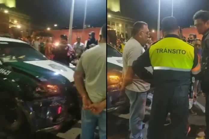 Policía presuntamente ebrio causó accidente en CDMX