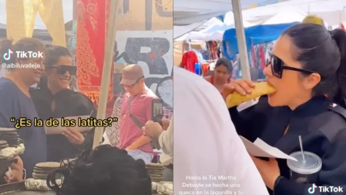 ¿Fue por más calcetines para latas Captan a Martha Debayle en La Lagunilla