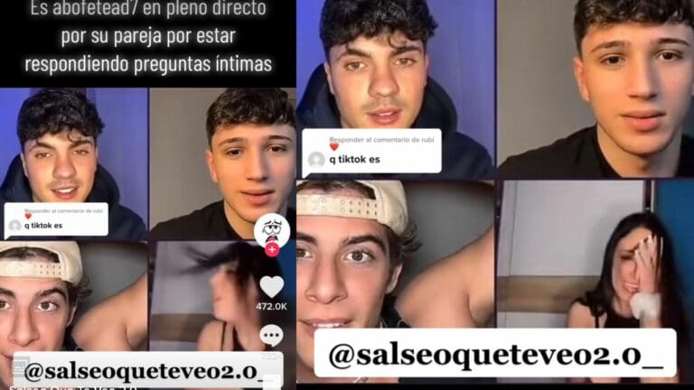 Video: Tiktoker es golpeada por su novio en vivo, ella lo justifica