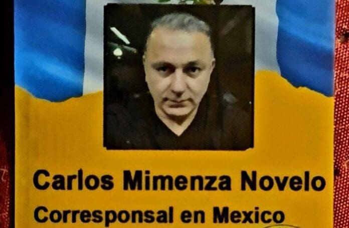 Carlos Mimenza Novelo, conocido por intimidar y amenazar periodistas, se ostenta como presunto corresponsal de un organismo de prensa.