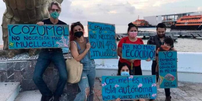Convocan a manifestación pacífica contra la construcción del cuarto muelle de Cozumel