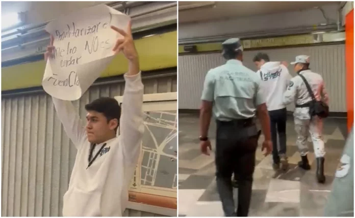 Guardia Nacional detuvo a joven en el Metro CDMX y se hace viral