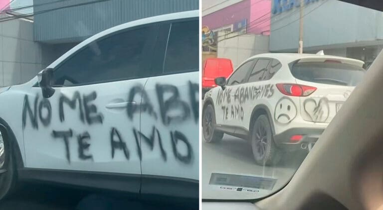 pinta el auto de su pareja para que no terminen