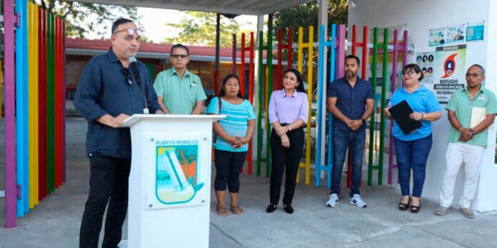 RECIBE BLANCA MERARI DE FUNDACIÓN EL CID OBRAS DE MEJORAMIENTO EN UN JARDÍN DE NIÑOS DE PUERTO MORELOS  
