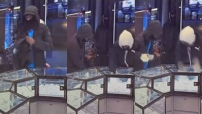 Como relámpagos; ladrones roban $2 millones de dólares en joyería en segundos