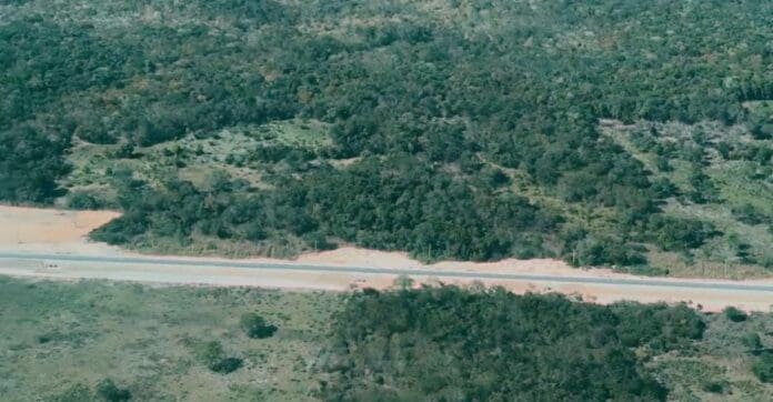 AMLO sobrevoló el tramo 3 del Tren Maya. Prometió que los rieles de ese trazo esatrán listos para marzo del presente año.