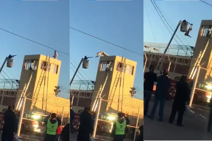 Un reo se arrojó al vacío desde una torre en un penal de Sonora