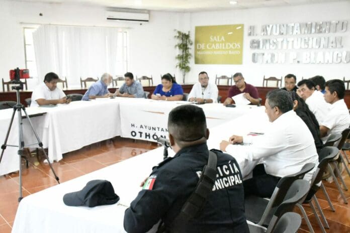 Sesión de comisión en favor de la Seguridad Pública de Mahahual