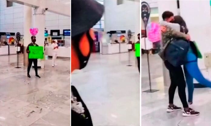 Joven quiere sorprender a su novia en el aeropuerto, pero la descubre con el amante
