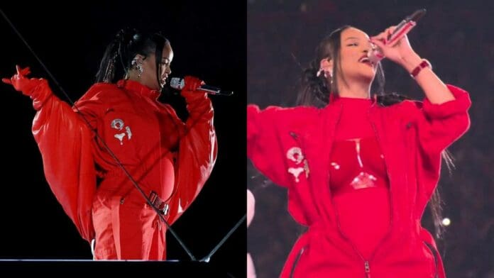 Así fue la presentación de Rihanna durante el entretiempo del Super Bowl