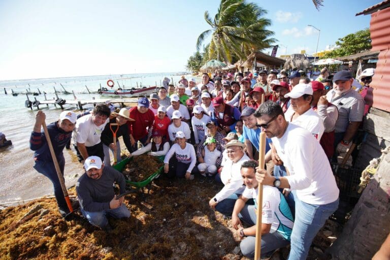 El reto nos pone en acción, Mara Lezama arranca la jornada permanente “Tod@s contra el Sargazo”
