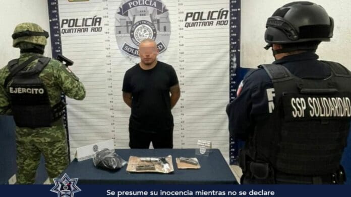 Capturan a un sujeto armado en la colonia Nicte-Ha de Playa del Carmen