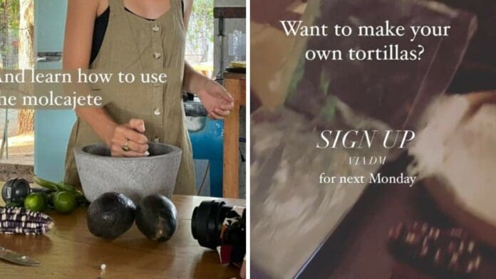 Extranjera cobra mil pesos a turistas por enseñarlos a hacer tortillas: 
