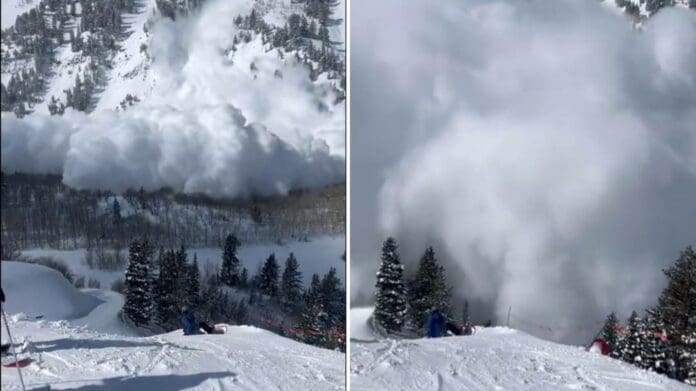 IMPRESIONANTE AVALANCHA EN UTAH: Queda una persona atrapada bajo la nieve