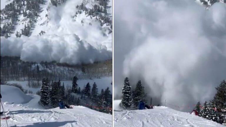 IMPRESIONANTE AVALANCHA EN UTAH: Queda una persona atrapada bajo la nieve