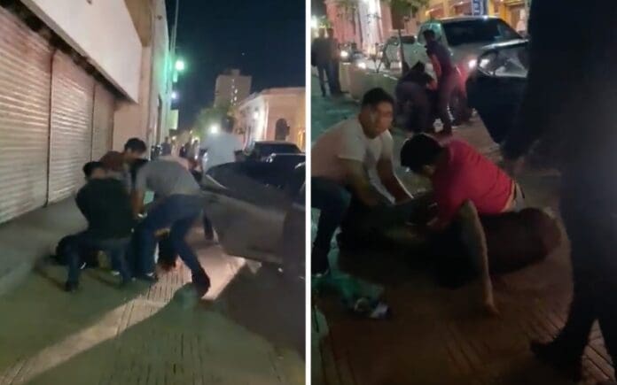 VIDEO: Presuntos policías vestidos de civiles 'levantan' a 4 personas en marcha en Yucatán