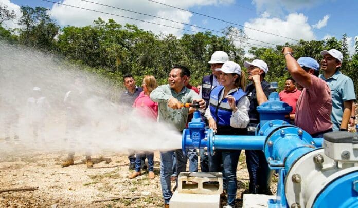 Inagura presidenta de Solidaridad 5 nuevos pozos construidos por Aguakan en Playa del Carmen