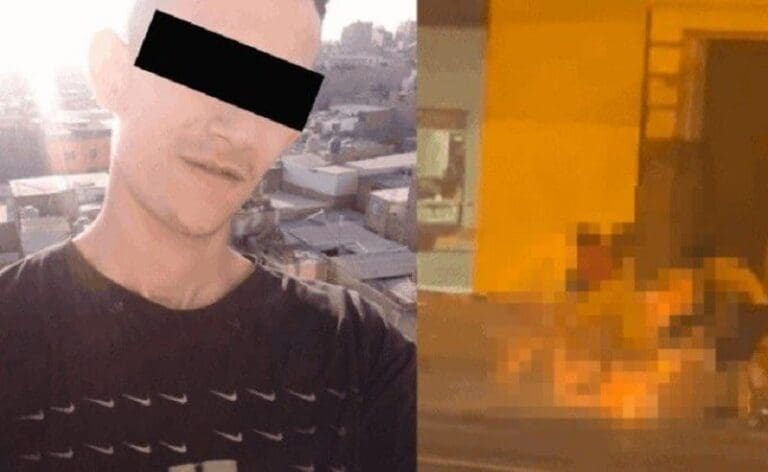 Hombre le prende fuego a su novia en plena plaza, la chica lo quería terminar