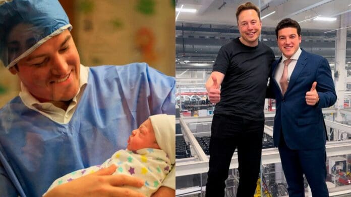 Samuel García quiere a Elon Musk como padrino de su hija Mariel