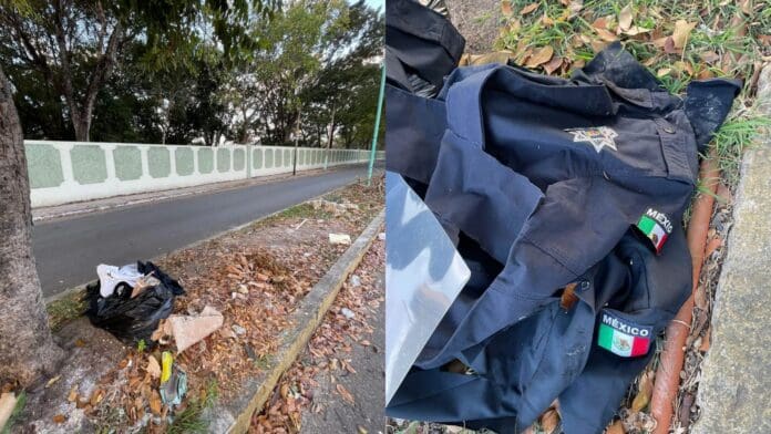 Encuentran paquete de uniformes policiacos tirados en transitada avenida de Chetumal
