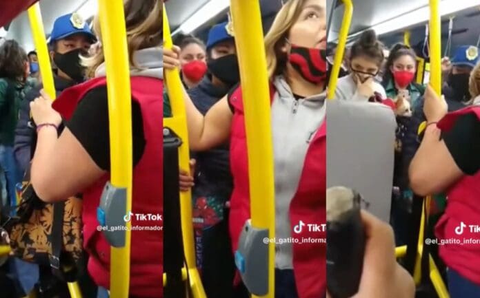 VIDEO Por traer un perrito, pasajeros y mujer pelean en el Metrobús