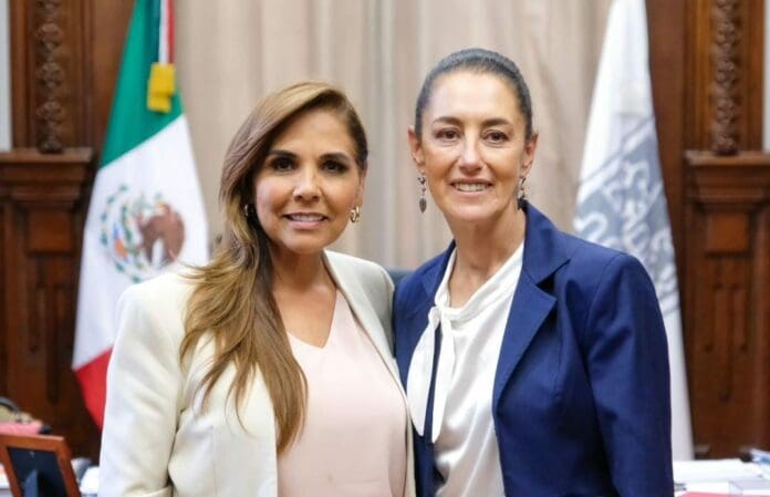 Dirante su visita a la Cdmx, Mara Lezama sostuvo una reunión con Claudia Sheinbaum, jefa de Gobierno de la Ciudad de México.