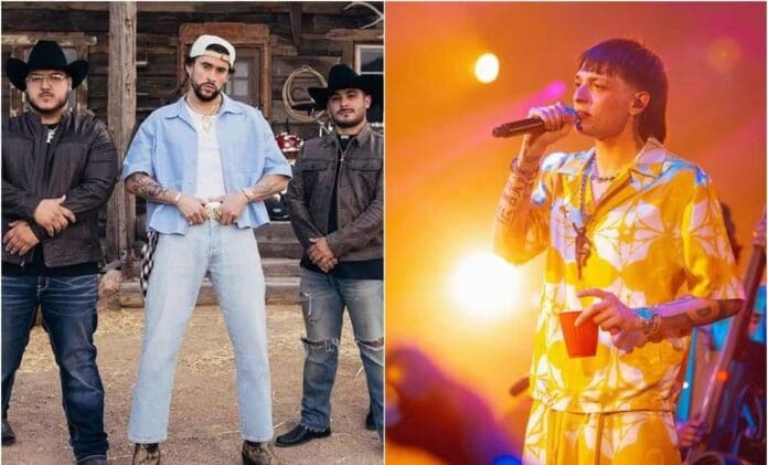 Bad Bunny y Grupo Frontera le arrebatan el primer lugar a Peso Pluma en Spotify