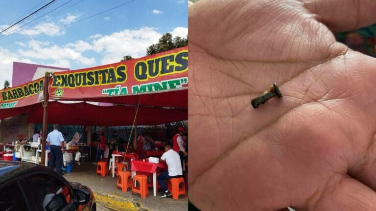 Usuaria denuncia establecimiento tras encontrar un clavo en su taco