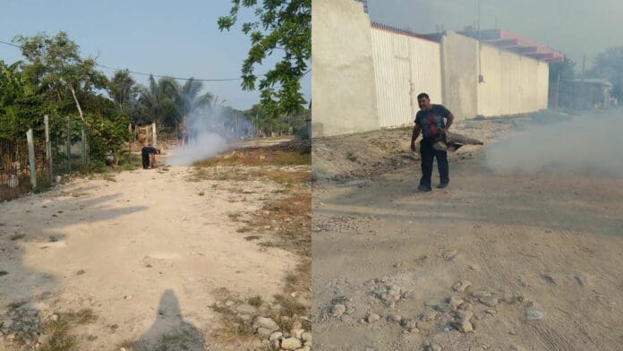 Ayuntamiento de OPB lleva a cabo fumigaciones en colonia Ampliación Santa Isabel