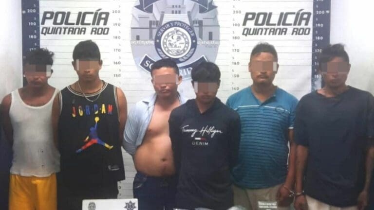 Detienen a seis sujetos por posesión de droga en Playa del Carmen
