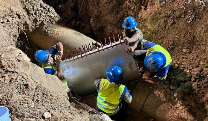 Aguakan concluye los trabajos de reparación de fuga de agua potable y regulariza el servicio en Solidaridad