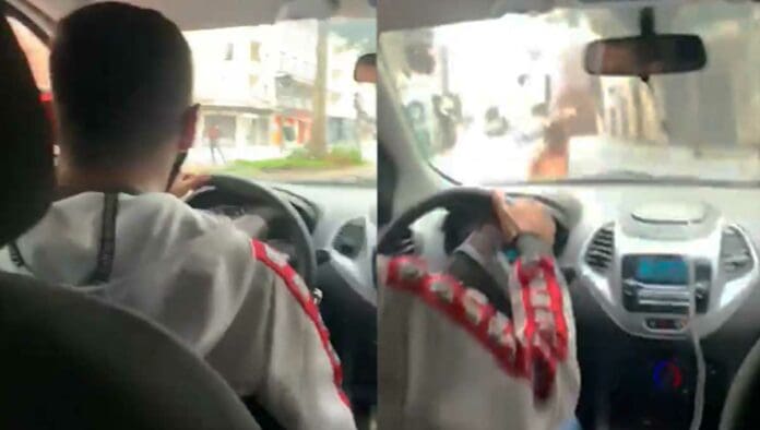 Chofer de Uber pasó por arriba a ladrón que le robó el celular