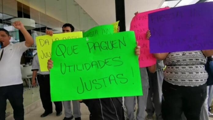 Trabajadores del Fiesta Inn y The Fives Downtown se suman a protestas por pago de utilidades