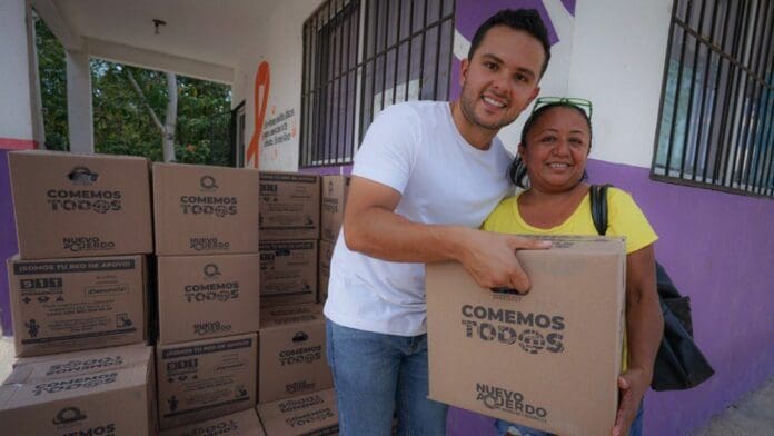 Supervisa Pablo Bustamante, entrega directa y gratuita de paquetes alimentarios ‘Comemos Tod@s’
