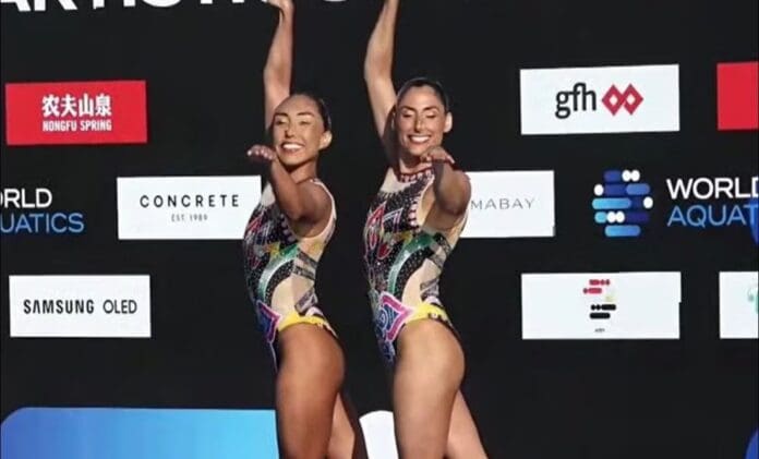 Mexicanas se llevan otra medalla de oro en la Copa del Mundo de Natación Artística; ganaron la competencia de Dueto Libre
