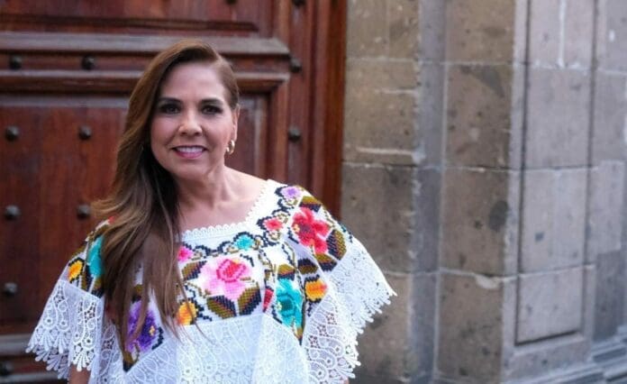 La gobernadora Mara Lezama asistió a la conferencia mañanera para hablar de los beneficios que traerá el Tren Maya.