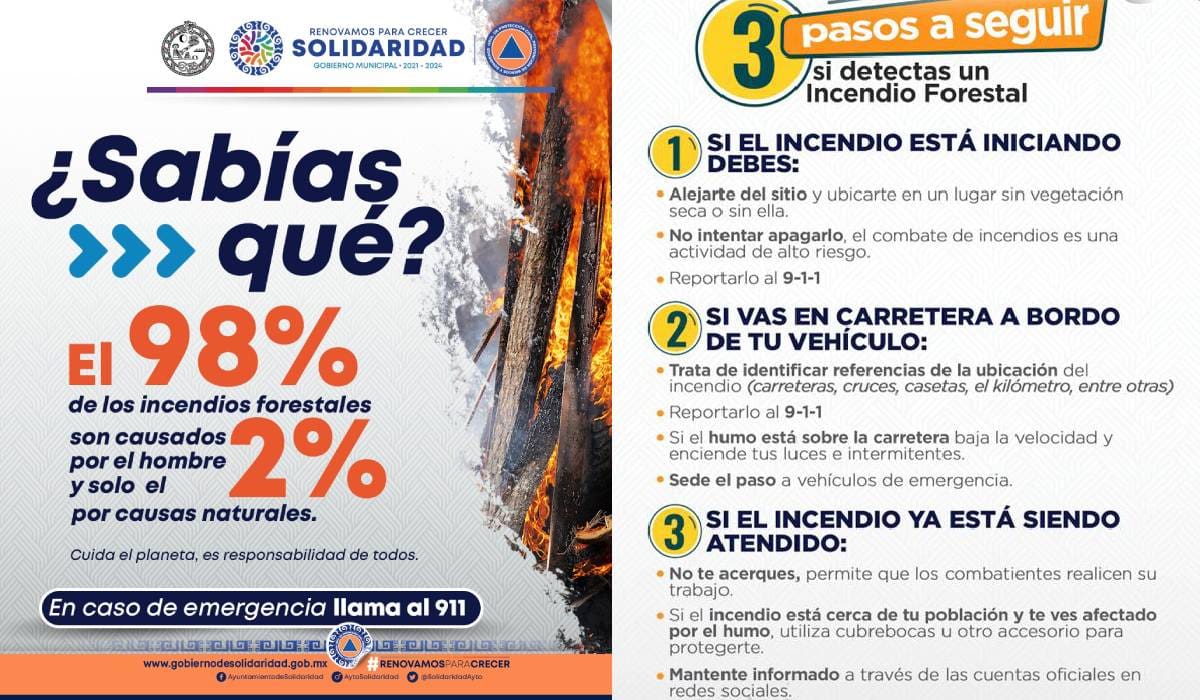 Gobierno municipal emite recomendaciones para prevenir siniestros
