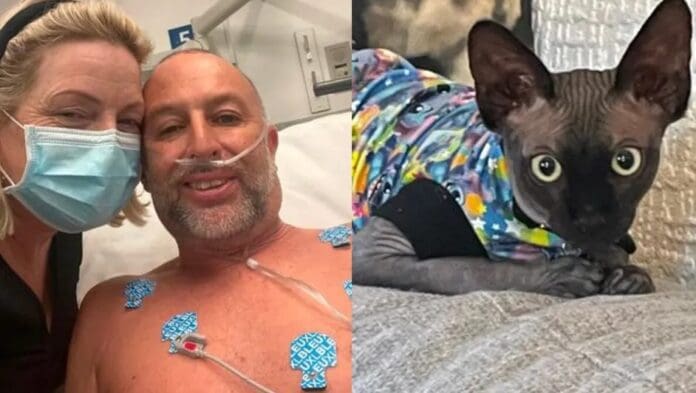 Hombre tropieza con su gato y casi muere