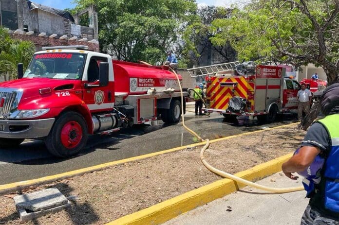 Rápida reacción de cuerpo de bomberos tras incendio