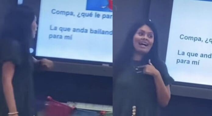 Peso Pluma es usado por maestra para dar clases de español