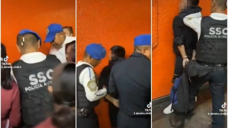 VIDEO: Detienen a sujeto que vestía de mujer para acosar en vagones exclusivos del metro de CDMX