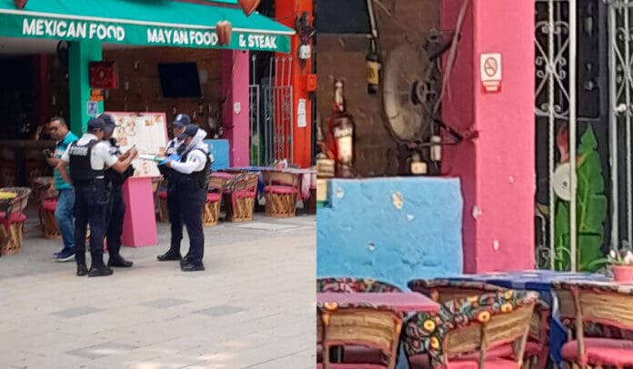 Balean fachada del restaurante 'Las Camelias', en la Quinta Avenida; no hay lesionados